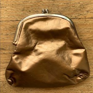 Bronze small vintage style fold-over purse NWOT